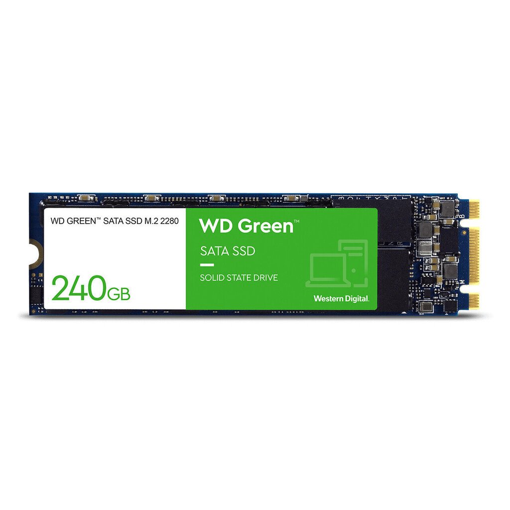 SSD внутренний жесткий диск Внутренний твердотельный накопитель Western  Digital Green WDS240G3G0B 2,5 дюйма, 240 ГБ, Serial ATA III цена | 220.lv