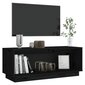 vidaXL TV plaukts, melns, 90x35x35 cm, priedes masīvkoks cena un informācija | TV galdiņi | 220.lv