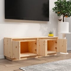 vidaXL TV skapītis, 110x34x40 cm, priedes masīvkoks цена и информация | Тумбы под телевизор | 220.lv