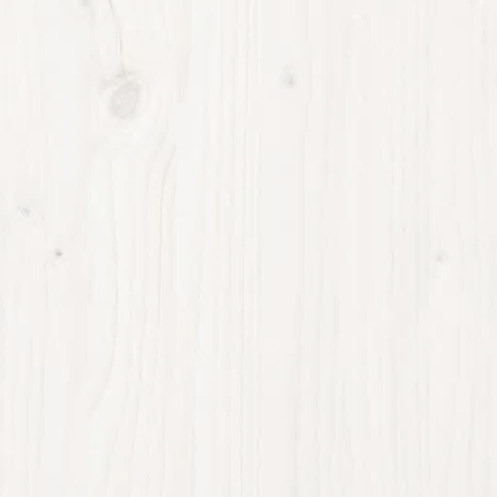 vidaXL sienas skapītis, balts, 100x30x35 cm, priedes masīvkoks цена и информация | Plaukti | 220.lv