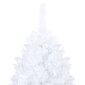 Mākslīgā Ziemassvētku egle ar LED un bumbiņām, 240 cm, balta cena un informācija | Mākslīgās egles, vainagi, statīvi | 220.lv