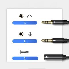 Joyroom AUX SY-A05, 3,5 mm mini jack, 0,2m cena un informācija | Savienotājkabeļi | 220.lv