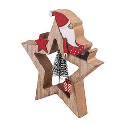 Koka figūra Zvaigzne 15,5X15X2 cm cena un informācija | Ziemassvētku dekorācijas | 220.lv