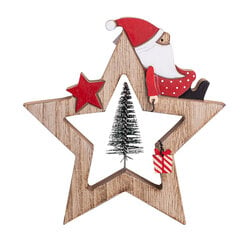 Koka figūra Zvaigzne 15,5X15X2 cm cena un informācija | Ziemassvētku dekorācijas | 220.lv