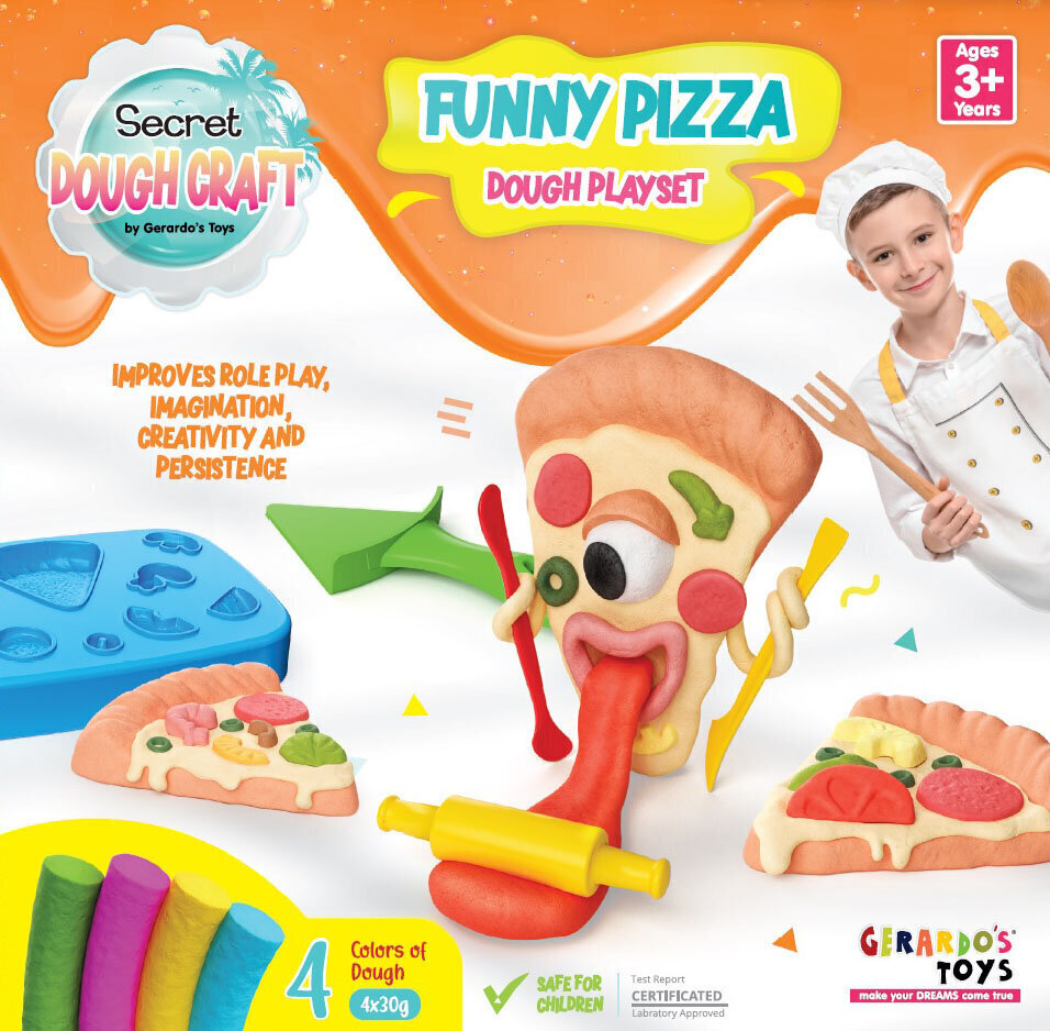 Plastilīns Dough Craft Runny Pizza, 4x30g цена и информация | Attīstošās rotaļlietas | 220.lv