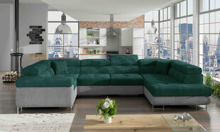 Угловой диван-кровать Letto-Parem-Kronos 19 / Paros 05, зеленый цена и информация | Диваны | 220.lv