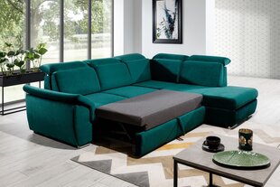 Угловой диван-кровать Loreto-Left-Monolith 63, зеленый цена и информация | Диваны | 220.lv