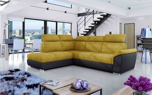 Угловой диван-кровать Loreto-Left-Omega 68 / Soft 11, желтый цена и информация | Диваны | 220.lv