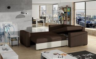 Угловой диван-кровать Corona-Right-Kronos 19 / Paros 05, зеленый цена и информация | Диваны | 220.lv
