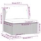 VidaXL 12-daļīgs dārza mēbeļu komplekts, matrači, melna PE rotangpalma cena un informācija | Dārza mēbeļu komplekti | 220.lv