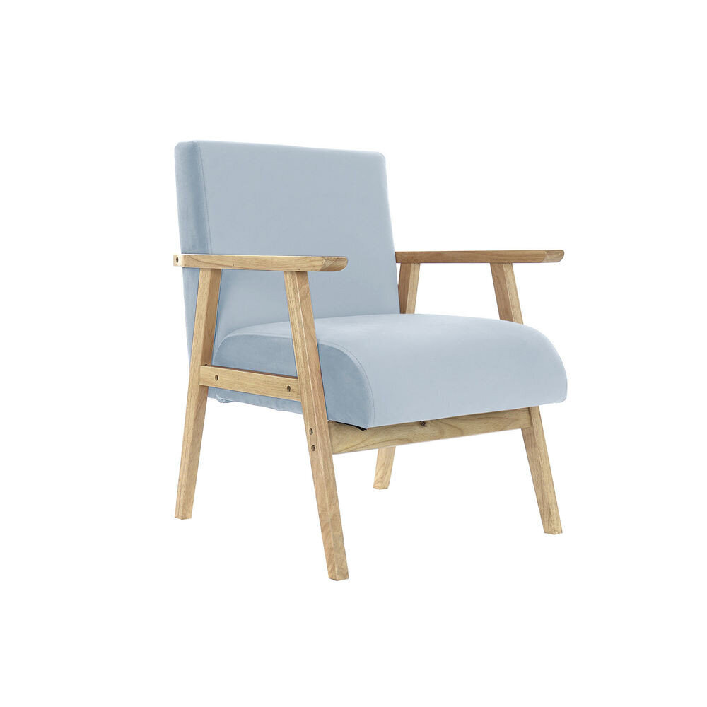 Sēdeklis DKD Home Decor Poliesters Debesu zils Koks MDF (61 x 63 x 77 cm) cena un informācija | Atpūtas krēsli | 220.lv