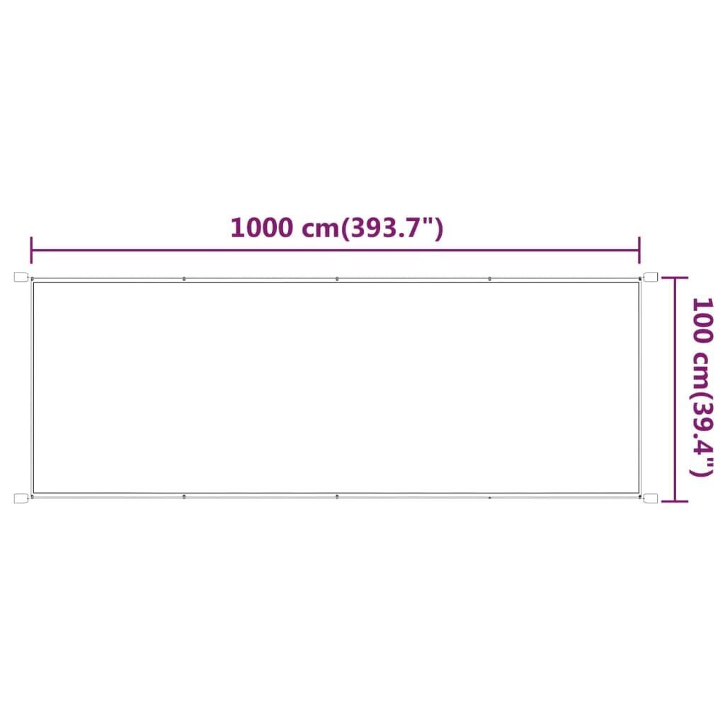 VidaXL vertikāla markīze, gaiši zaļa, 100x1000 cm, Oksfordas audums cena un informācija | Saulessargi, markīzes un statīvi | 220.lv