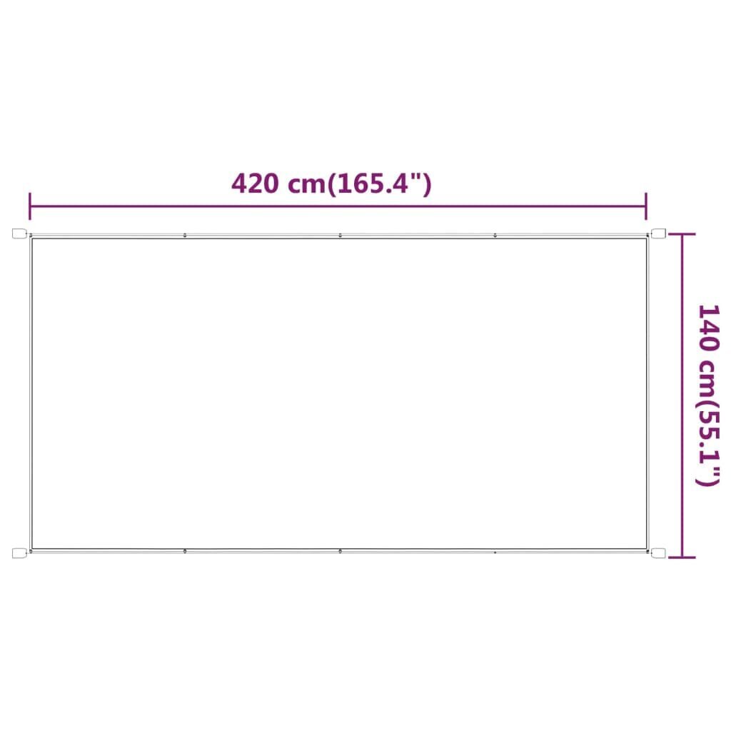 VidaXL vertikāla markīze, gaiši zaļa, 140x420 cm, Oksfordas audums cena un informācija | Saulessargi, markīzes un statīvi | 220.lv