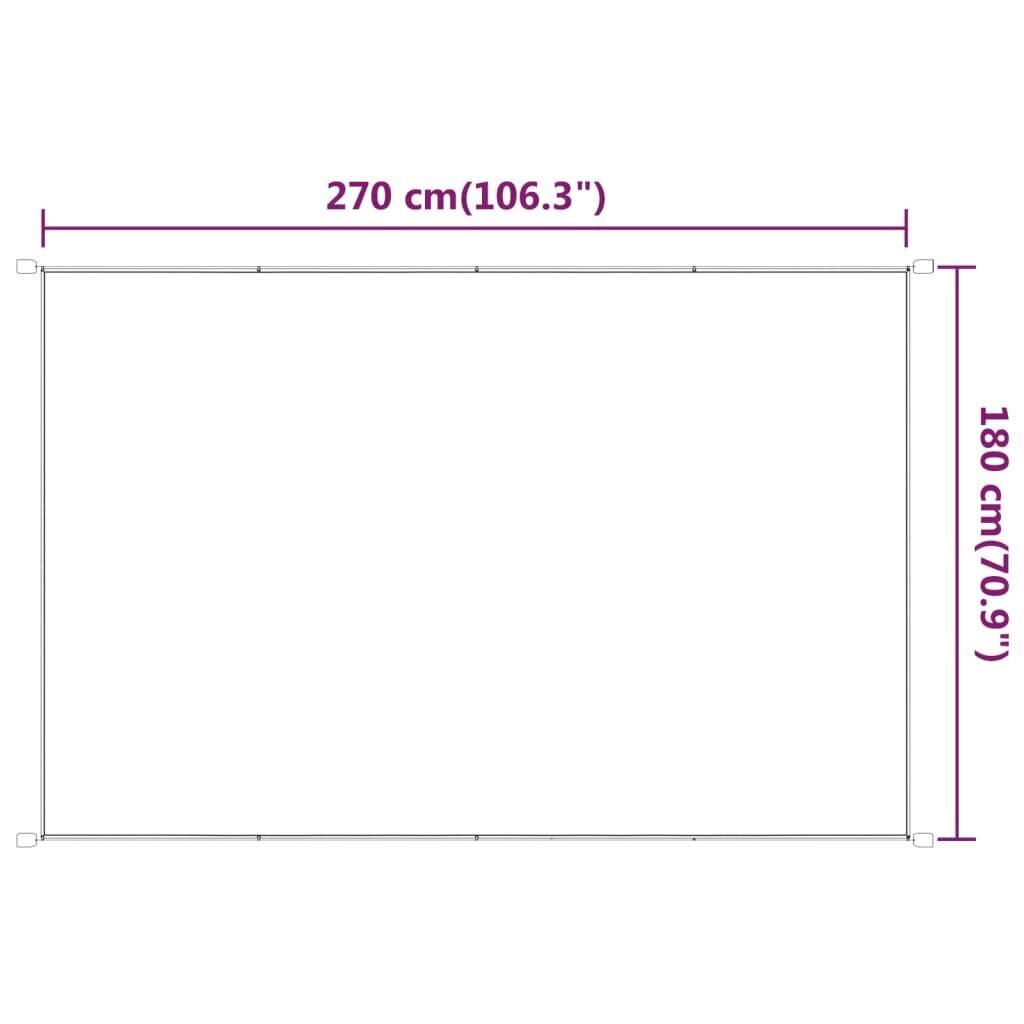 VidaXL vertikāla markīze, gaiši zaļa, 180x270 cm, Oksfordas audums cena un informācija | Saulessargi, markīzes un statīvi | 220.lv