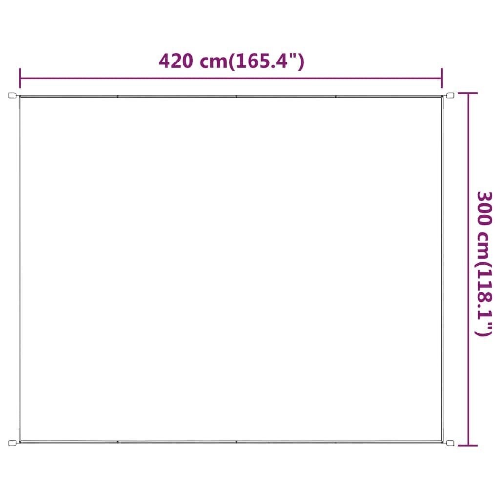 VidaXL vertikāla markīze, gaiši zaļa, 300x420 cm, Oksfordas audums cena un informācija | Saulessargi, markīzes un statīvi | 220.lv