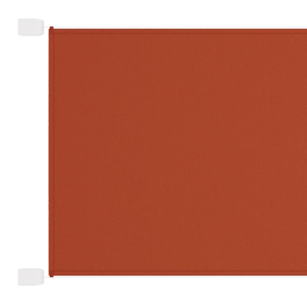 VidaXL vertikāla markīze, sarkanbrūna, 60x420 cm, Oksfordas audums cena un informācija | Saulessargi, markīzes un statīvi | 220.lv