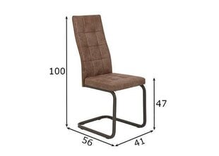 4-u ēdamistabas krēslu komplekts Jaanu, brūns цена и информация | Стулья для кухни и столовой | 220.lv