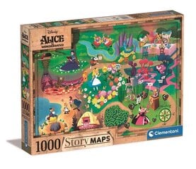 Puzle Clementoni Story Maps Alice in Wonderland, 1000 d. cena un informācija | Puzles, 3D puzles | 220.lv