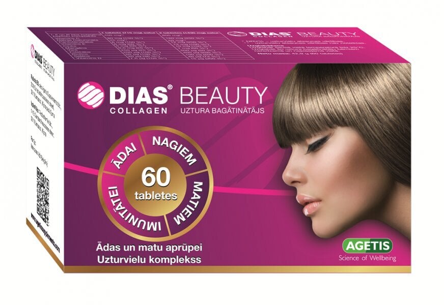 Uztura bagātinātājs Dias Beauty Collagen tab. N60 цена и информация | Vitamīni, preparāti, uztura bagātinātāji labsajūtai | 220.lv