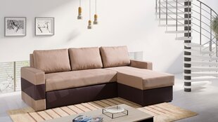 Stūra dīvāns Deco-ekoskóra Soft 066 + Lux 02-Right cena un informācija | Dīvāni | 220.lv