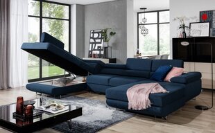 Угловой диван-кровать Rodrigo-Left-Berlin 01 / Soft 17 белый цена и информация | Диваны | 220.lv
