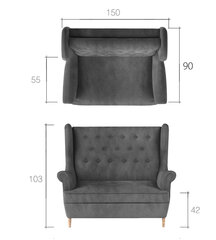 Dīvāngulta Aros-Solid 39 cena un informācija | Dīvāni | 220.lv
