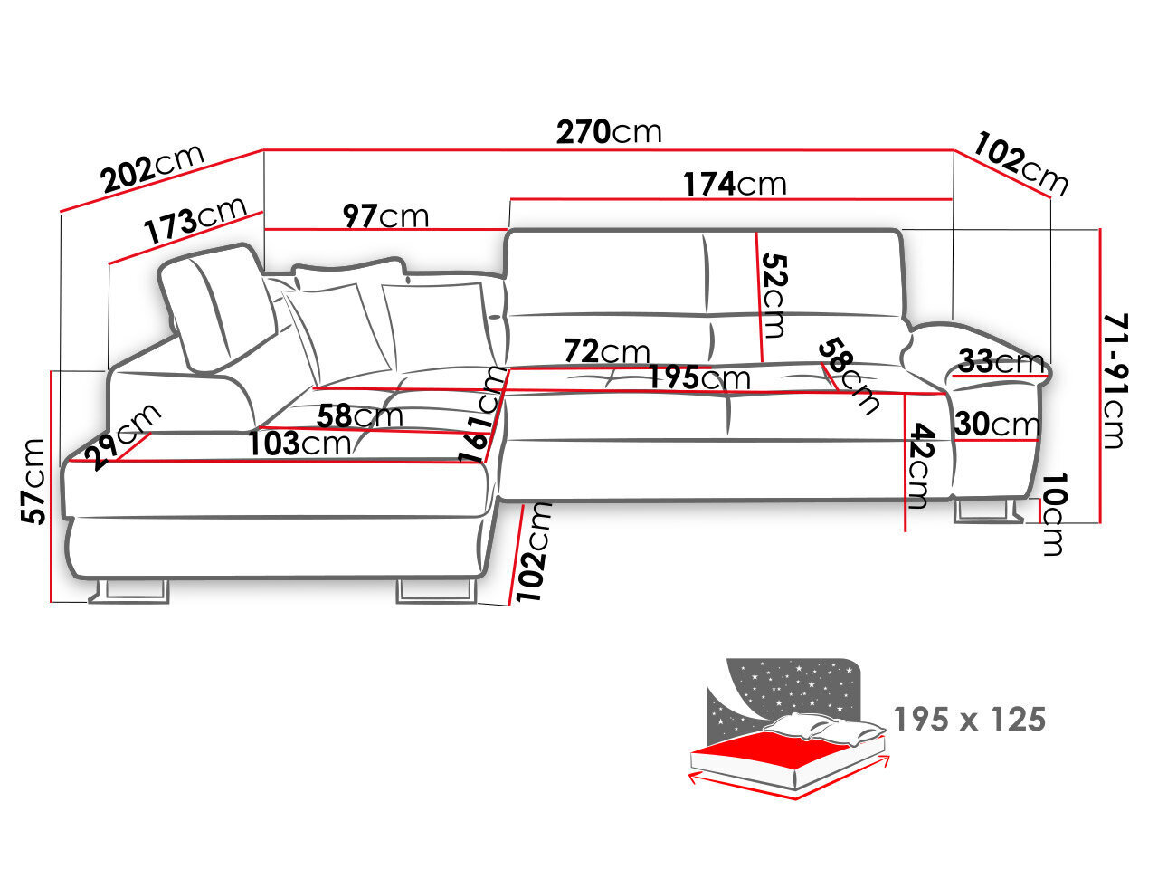 Stūra dīvāngulta Alvin LED-Left-Alfa 17 cena un informācija | Dīvāni | 220.lv