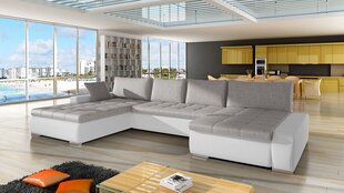 П-образный диван-кровать Caro-ekoskóra Soft 017 (белый) + Lawa 05 цена и информация | Диваны | 220.lv