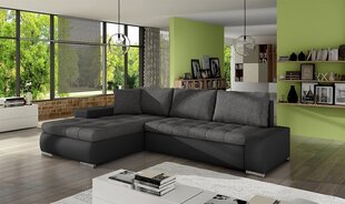 Угловой диван-кровать Herkules Mini Sale-ekoskóra Soft 011 (czarna) + Lux 06 цена и информация | Диваны | 220.lv