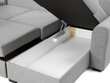 U veida stūra dīvāngulta Szafran Large-Right-ekoskóra Soft 017 (balta) + Lux 06 cena un informācija | Dīvāni | 220.lv