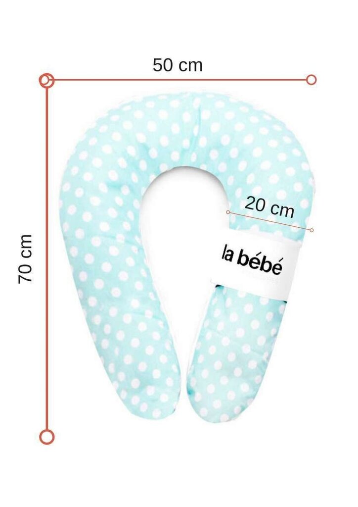 La Bebe™ Snug Cotton Nursing Maternity Pillow Art.67344 Rose/Grey 20*70cm Pakaviņš mazuļa barošana, gulēšanai, pakaviņš grūtniecēm cena un informācija | Grūtnieču spilveni | 220.lv