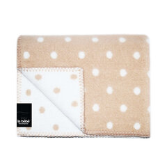 Детское шерстяное одеяло/плед из шерсти (New Zealand wool) La bebe™ Lambswool 70х100 Art.76387 Beige dots, 70х100 см цена и информация | Одеяла | 220.lv