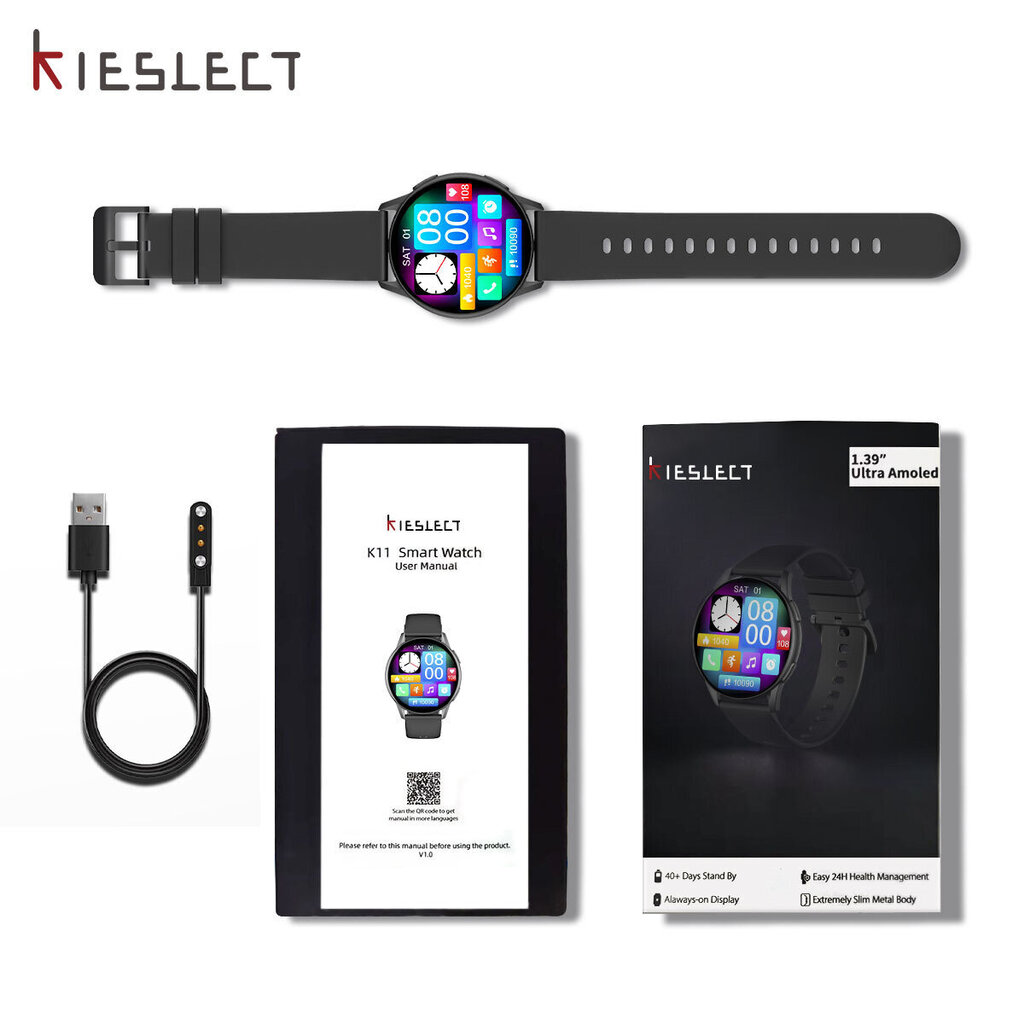 Kieslect K11 Black cena un informācija | Viedpulksteņi (smartwatch) | 220.lv