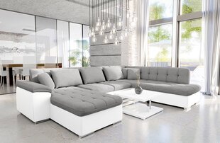 П-образный диван-кровать Tony Bis с бельевым ящиком-экоскора Soft 017 (белый) + Bristol 2460-Left цена и информация | Диваны | 220.lv