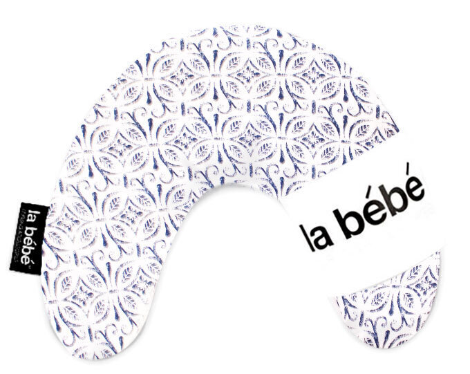 La Bebe™ Mimi Nursing Cotton Pillow Art.3327 White/Blue Pakaviņš spilventiņš 19x46 cm цена и информация | Bērnu gultas veļa | 220.lv