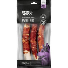 Primadog Rawhide Ribs with Duck gardums suņiem - Jēlādas nūjiņas ar pīles gaļu, 210 g cena un informācija | Gardumi suņiem | 220.lv