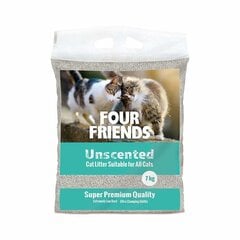 Four Friends Cat Litter Unscented цементирующий песок для кошачьего туалета, 7 кг цена и информация | Наполнители для кошачьих туалетов | 220.lv