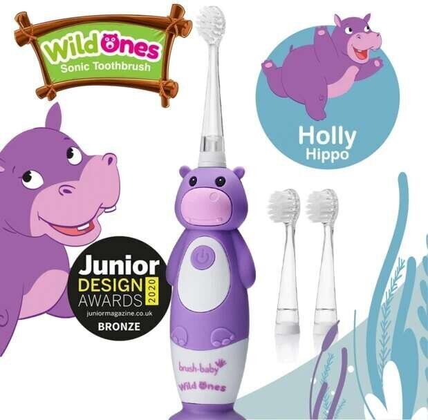 Brush Baby WildOne Hippo cena un informācija | Elektriskās zobu birstes | 220.lv