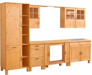 Набор мебели для кухни из 8 частей Notio Living Dennis 60, светло-коричневый цвет цена и информация | Кухонные гарнитуры | 220.lv