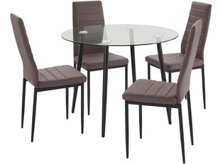 Обеденный комплект Notio Living Darius 100/Sally, коричневый цвет цена и информация | Комплекты мебели для столовой | 220.lv