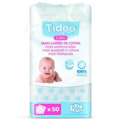 Tidoo Nature Cotton Art.89948 Kokvilnas Spilventiņi, 50 gab. cena un informācija | Higiēnas preces bērniem | 220.lv