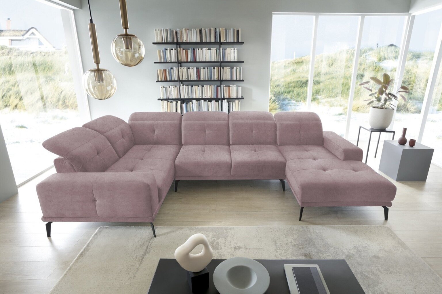 U-veida stūra dīvāns NEVIRO-Loco 24-Left cena un informācija | Dīvāni | 220.lv