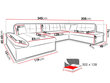 U-veida stūra dīvāngulta GENERO PREMIUM-Left-Baloo 2073 cena un informācija | Dīvāni | 220.lv