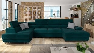 П-образный угловой диван-кровать ALVIN BIS PREMIUM-Venus Velvet 2911 + Venus Velvet 2911 + Кения 796-Left цена и информация | Диваны | 220.lv