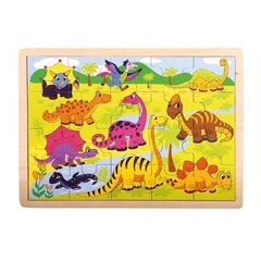 Деревянный пазл Динозавры Bino Puzzle Dinosaurs Art.BN88079 цена и информация | Пазлы | 220.lv