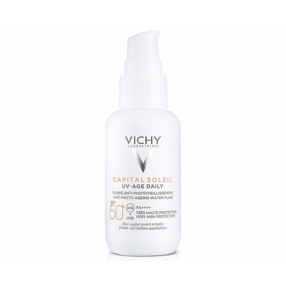 Sauļošanās krēms Vichy Capital Soleil UV-Age Daily SPF50+, 40 ml cena un informācija | Sauļošanās krēmi | 220.lv