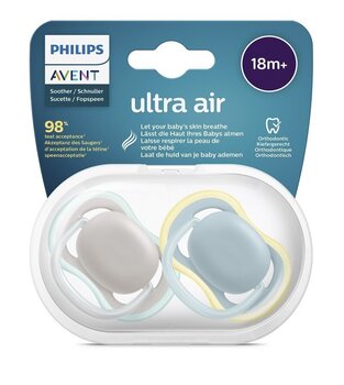 Knupīši Philips Avent Ultra Air, 18 mēn.+, 2 gab. cena un informācija | Knupīši | 220.lv