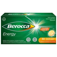 Uztura bagātinātājs Berocca Energy putojošās tabletes, N30 cena un informācija | Vitamīni, preparāti, uztura bagātinātāji labsajūtai | 220.lv