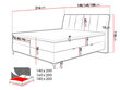 Kontinentālā gulta ESTIRIS-Fresh 01-180x200 cm cena un informācija | Gultas | 220.lv