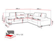 Stūra dīvāns ALVIN 2e2-ecoscope Soft 017 (balts) + Bristol 2460 + eko pulkstenis Soft 017 (balts) cena un informācija | Dīvāni | 220.lv